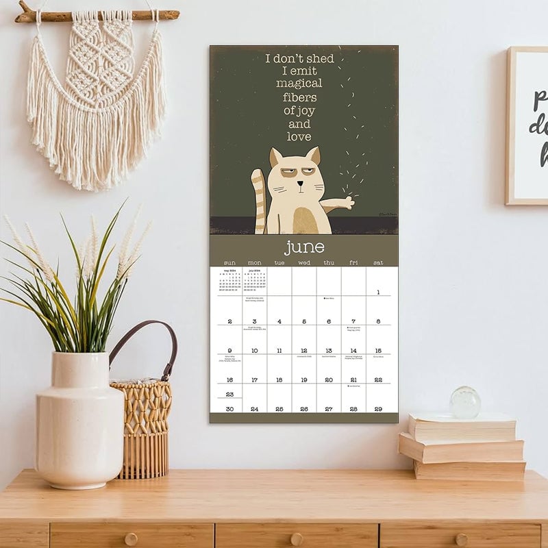 Et år med Snarky Cats 2024 veggkalender