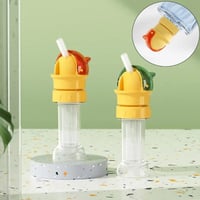 Herbruikbare kinderdrank-waterfles met rietje