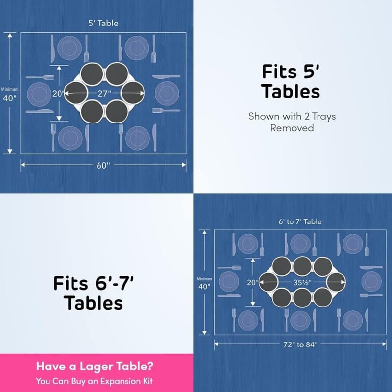 Sakerplus Expandable rotating tray