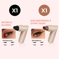 Roterende eyeliner-stempelpenn med dobbelt-hode design