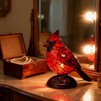 Resin Red Bird Table Lamp Ornament