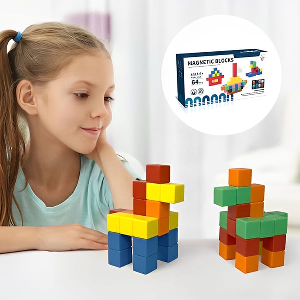 Magnetic Blocks Set for Toddlers & Kids