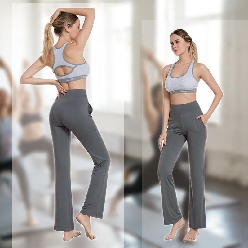 Damen hoher Taille und ausgestelltem Bein Yogahose