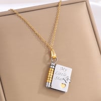 English/Spanish - My Little Star Book Necklace for Daughter