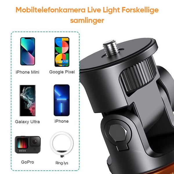 Selfie Stick-stativ med Bluetooth-fjernbetjening