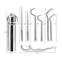 Juego de Palillos de Dientes de Acero Inoxidable