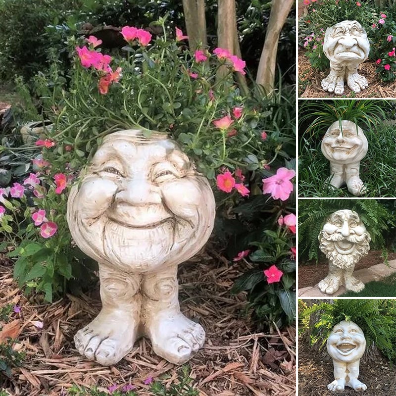 Mugglys Face Statue Planter