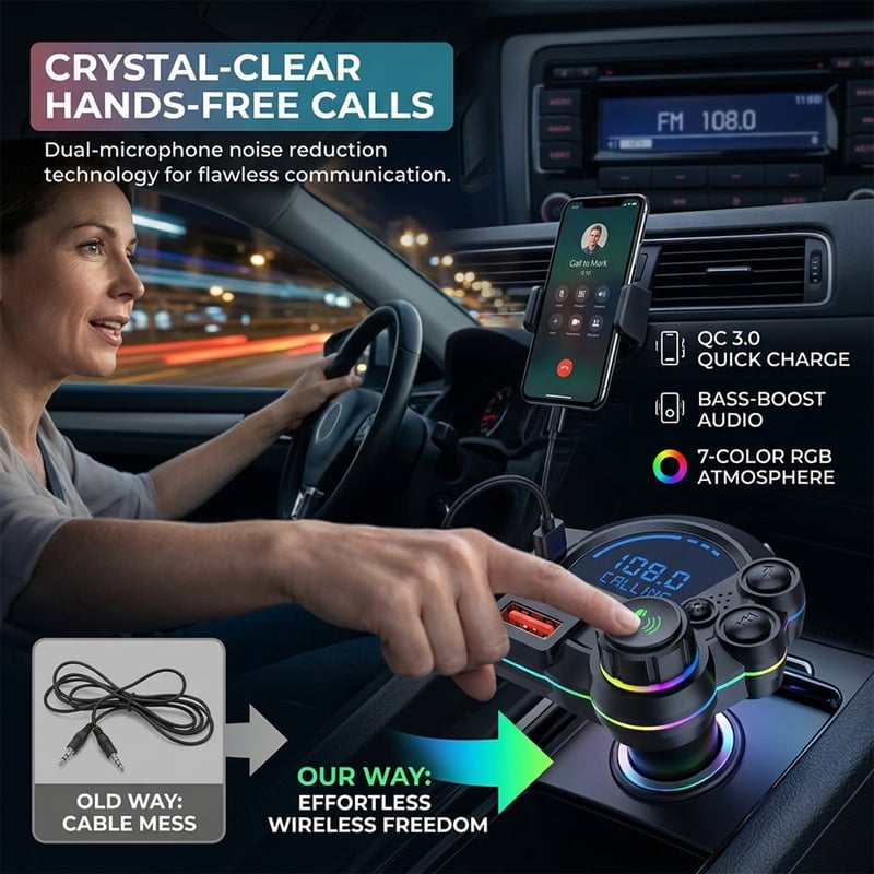 USB-C Bluetooth 5.4 Car Adapter