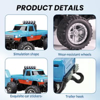 Mini Remote-controlled Shock-absorbing Off-road Monster Truck 1:64 Scale Trailer