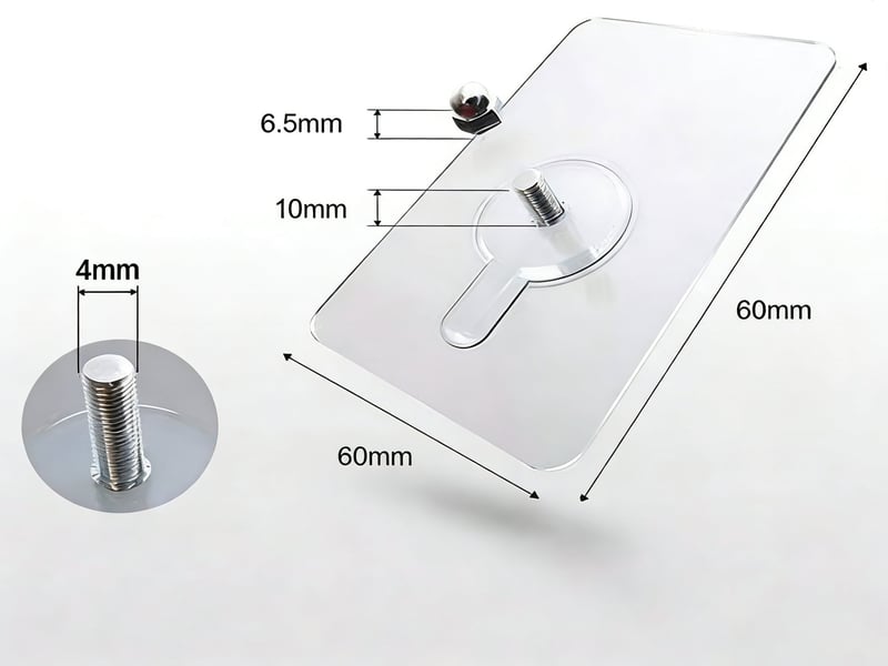 Self Adhesive Nails Wall Mount Non-Trace Screw Hook Stickers