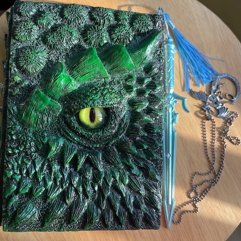 🐉Dragon Eye 3D Embossed Journal - Handmade Resin Engraved Notebook🐉