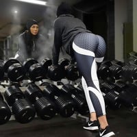 Dina yogabyxor med hög midja geometriskt tryck