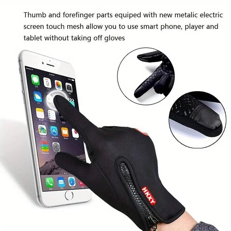 Touchscreen and Windproof Full-Finger Gloves