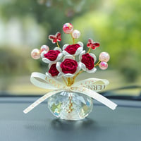 Crystal Rose Car Ornament