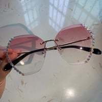 Lunettes de Soleil sans Monture avec Cristal