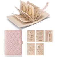 Étui de rangement de bijoux portable en cuir