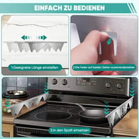 Ausziehbare Herdspaltabdeckung aus Edelstahl