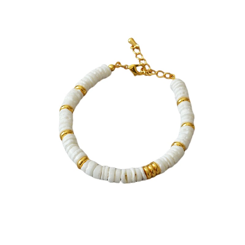 Frisbee Natural Beaded Necklace