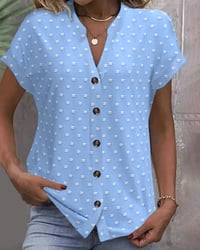 Blouse Met Drop Shoulder In Blauw