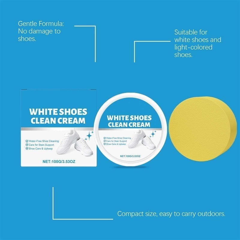 Gentle No-Rinse Shoe Cleaner & Whitening Cream