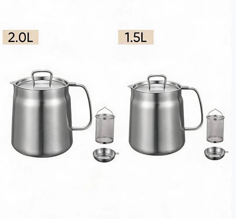 🌟2-in-1 304 Stainless Steel Multifunctional Oil Strainer Pot