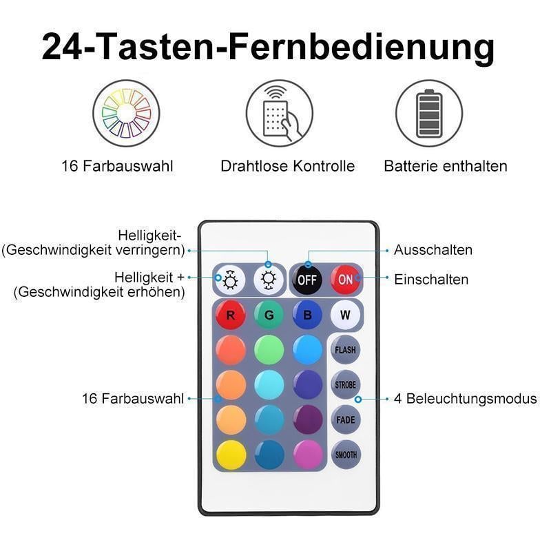 Farbwechsel bunte 3528 RGB LED-Lichtstreifen mit Fernbedienung