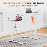Kexon™ Hidden Casters Adjustable Bedside Table