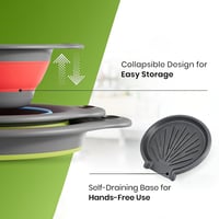 Sakerplus® Collapsible Silicone Kitchen Strainer Set