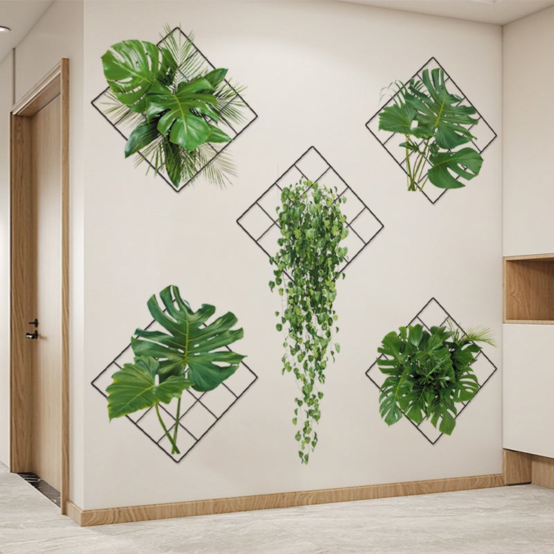 Autocollant Mural 3D Plante Verte