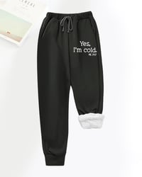 Pantalon décontracté en polaire imprimé lettres