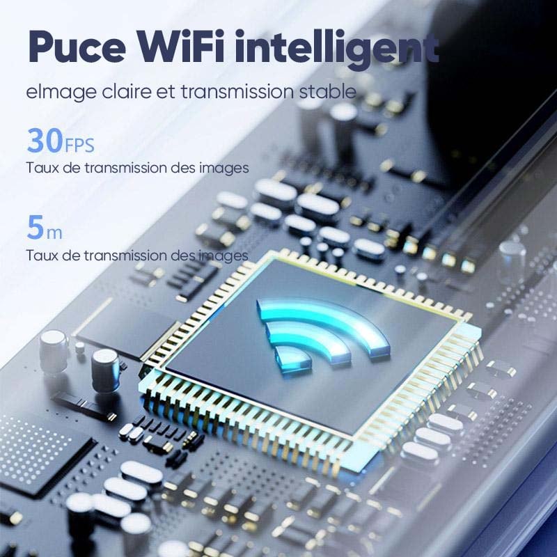 Kit d'épilation des oreilles avec caméra HD, Endoscope auriculaire avec lumières LED