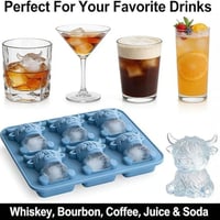 New - Highland Cow Silicone Ice Cube Tray