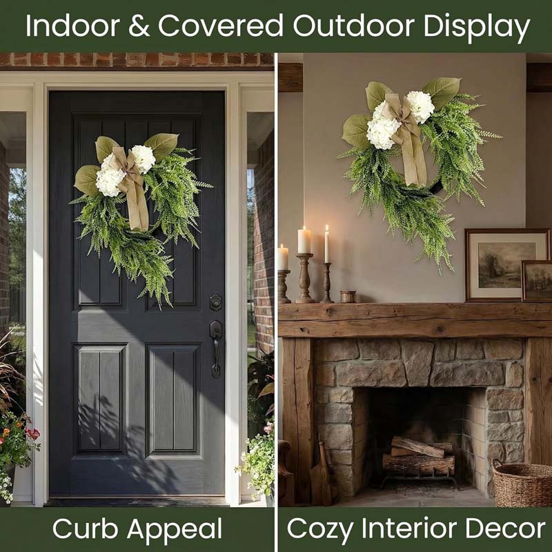 Garden-Style Hydrangea Wreath