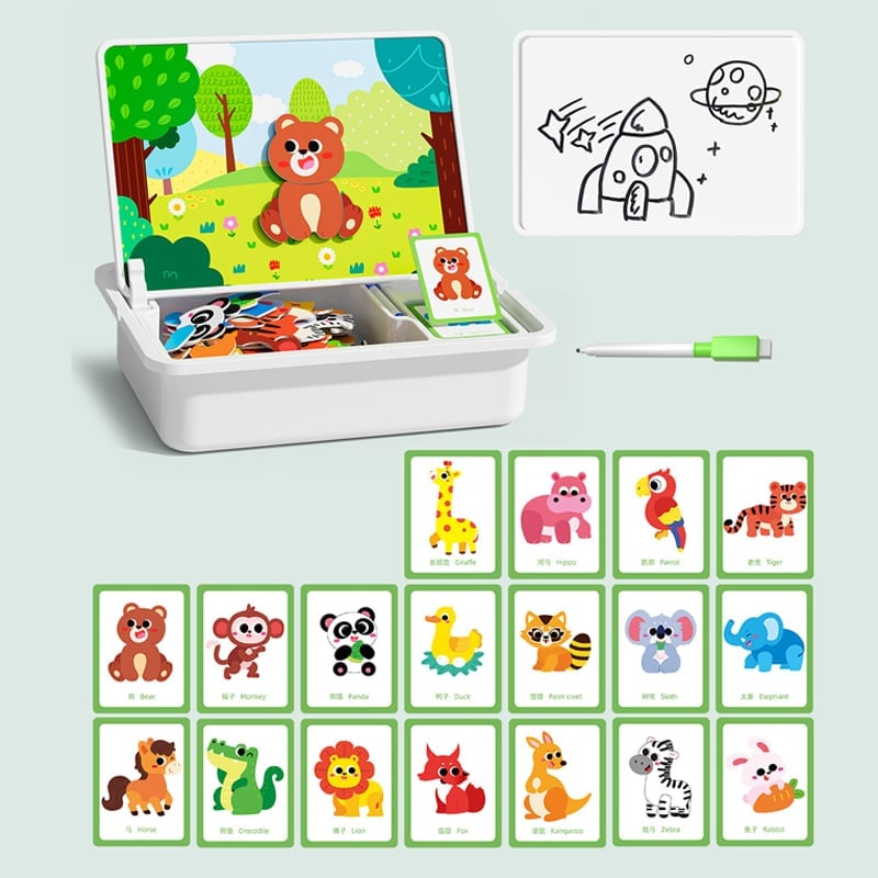 Magnetisches Puzzle-Lern- und Bausteinspielzeug