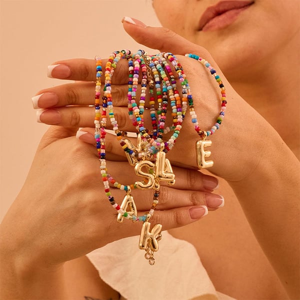 Letter Beaded Necklace