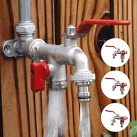 Robinet double sortie en alliage de zinc pour jardinage