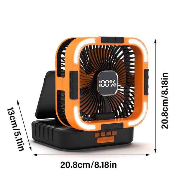 Sakerplus Solar Camping Fan