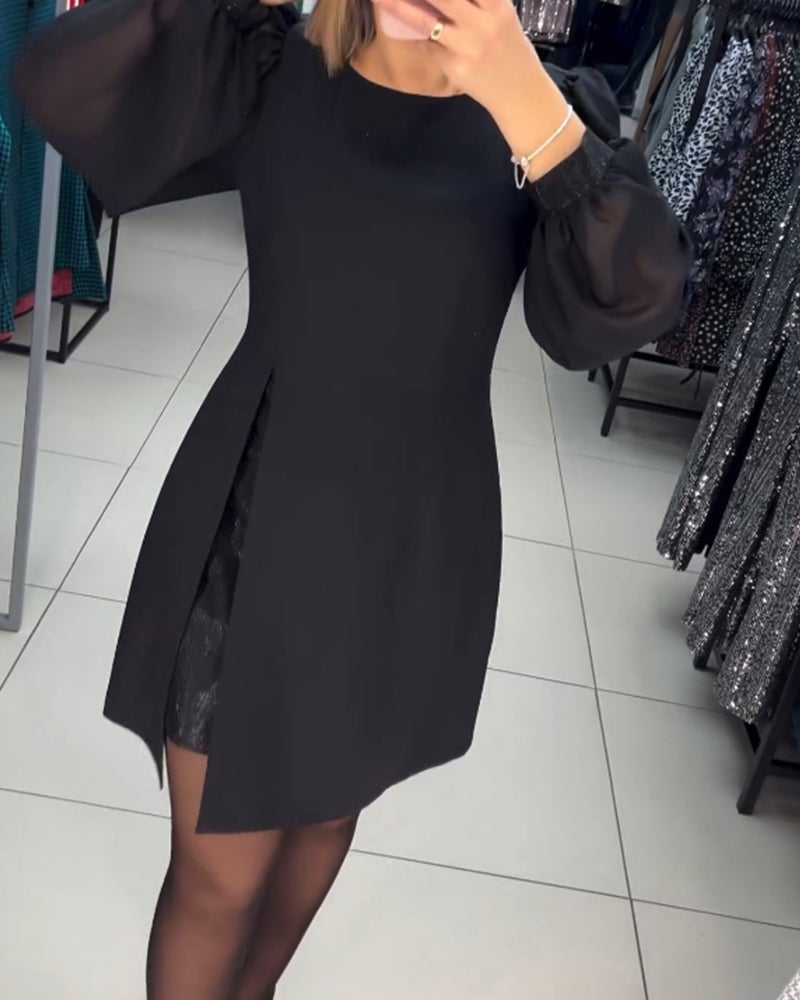Elegant solid color dress