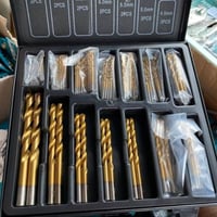 Titanbeschichtetes Hochgeschwindigkeitsstahl-Wendelbohrer- Set, 99 Stk.