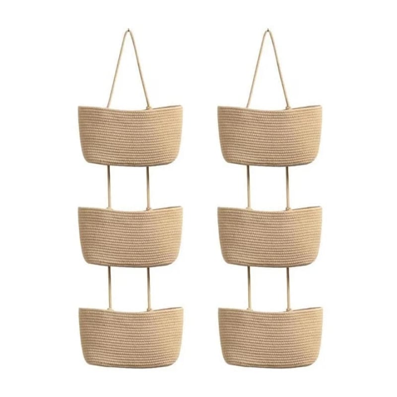 Decorative 3-Tier Hanging Organizer Bag