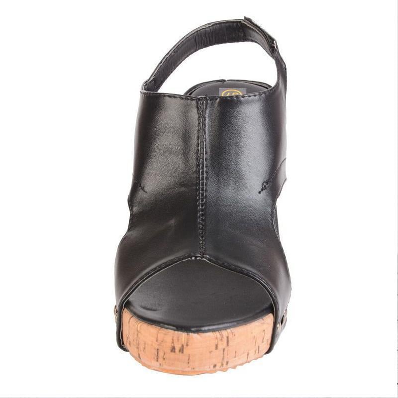 Fasjonable sandaler med kilehæl