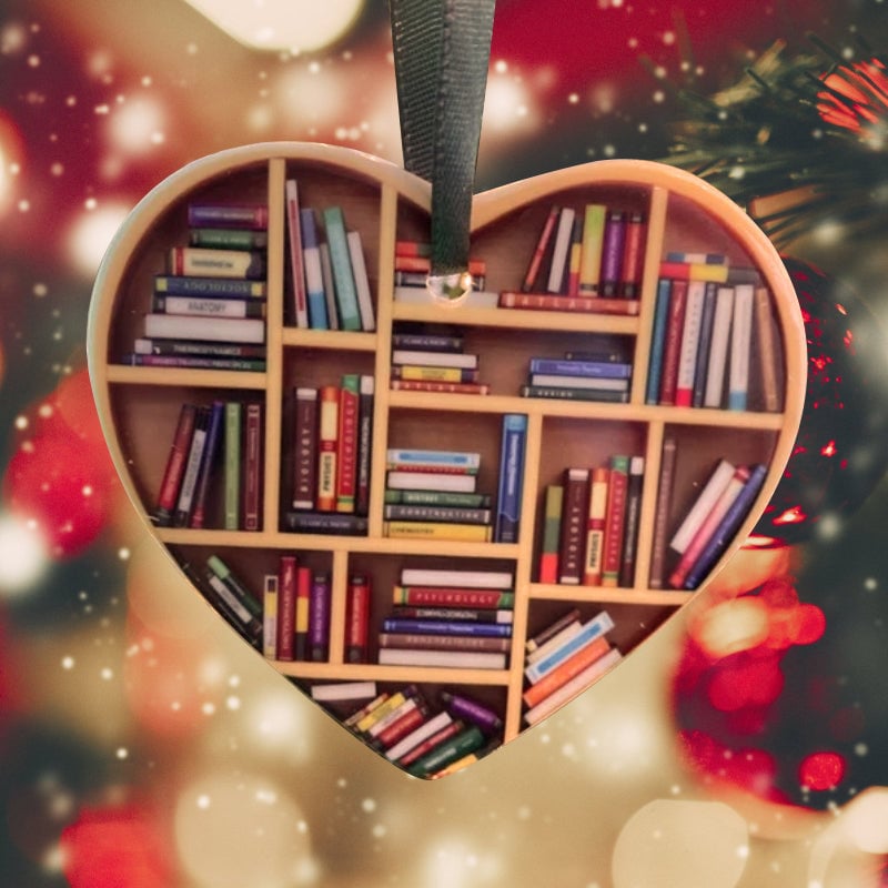 Christmas Cute Heart-shaped Bookshelf Decoration(Gift Package)