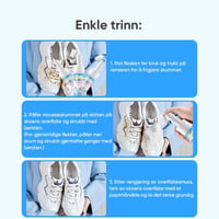 Ingen-tørking Skum Hvit-Sko Rens