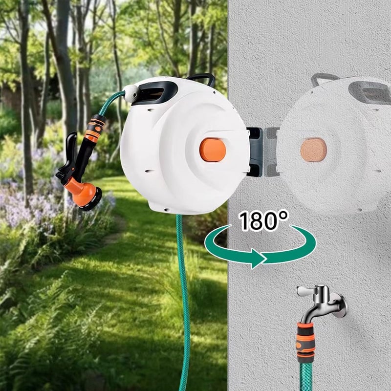 Automatic retractable hose reel + shower head