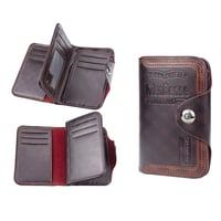 Large Capacity Leather Bifold Short Men's Wallet