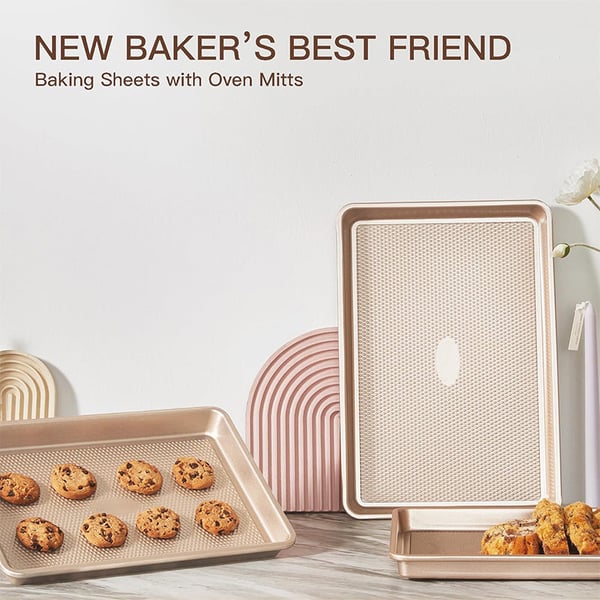 Sakerplus Nonstick Baking Sheet Pan Set