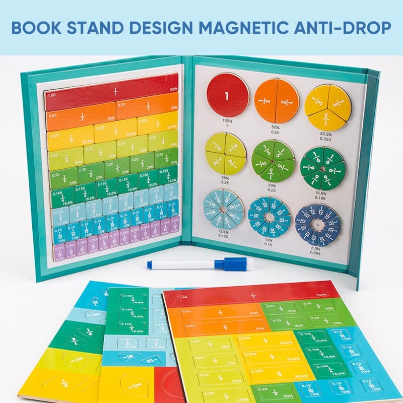 Magnetic Fraction Educational Puzzle