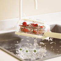 Multifunktionale Abtropfschale mit faltbarem Griff