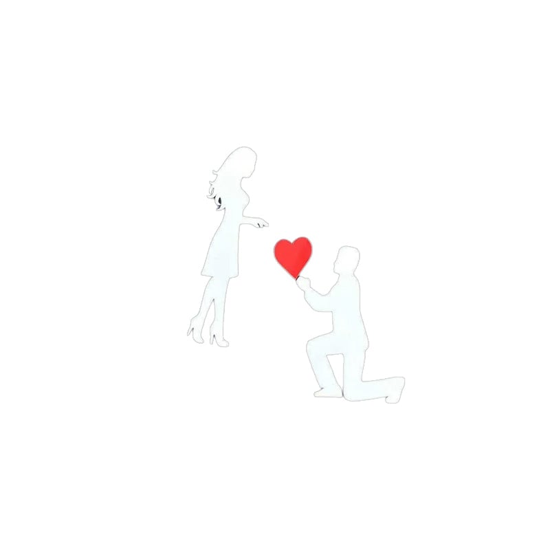 Koppelstickers Autosticker: Romantische Huwelijksaanzoekdecoratie