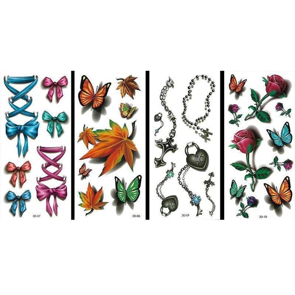 Adesivi per tatuaggi 3D (16 pezzi)